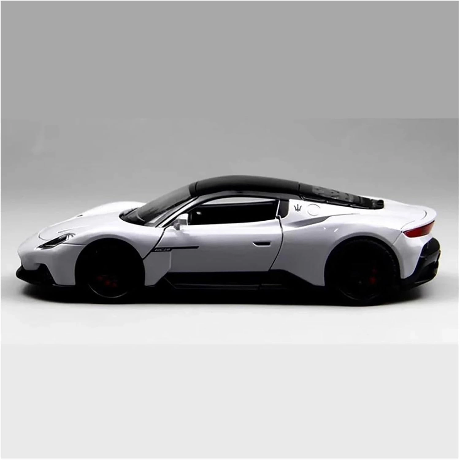 Simulation Car Model 1:24 for Maserati Mc20 Sports Car Simulation Alloy Model Home Decoration Metal Ornaments Mini Vehicles Toys(White)