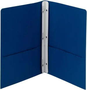 Smead Two-Pocket Heavyweight Folder, Tang Strip Style Fastener, Letter Size, Dark Blue, 25 per Box (88054)