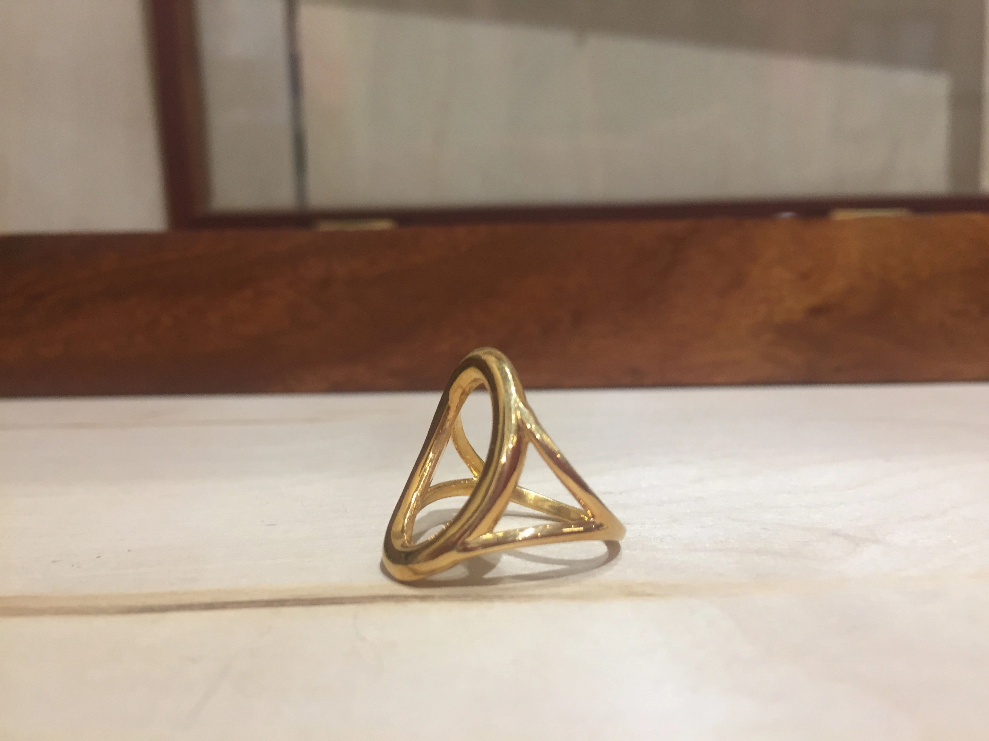Snow line Ring Gold
