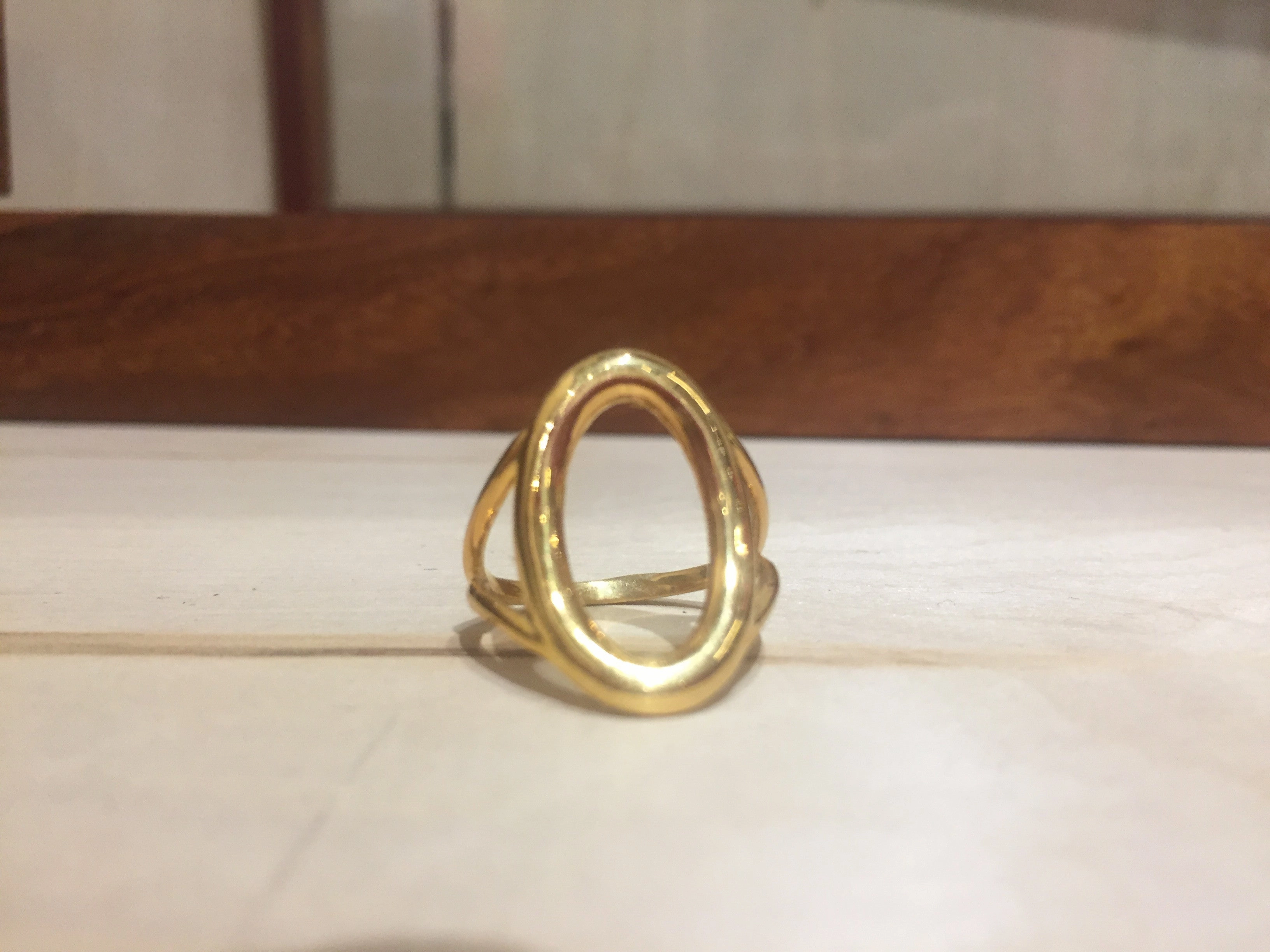 Snow line Ring Gold