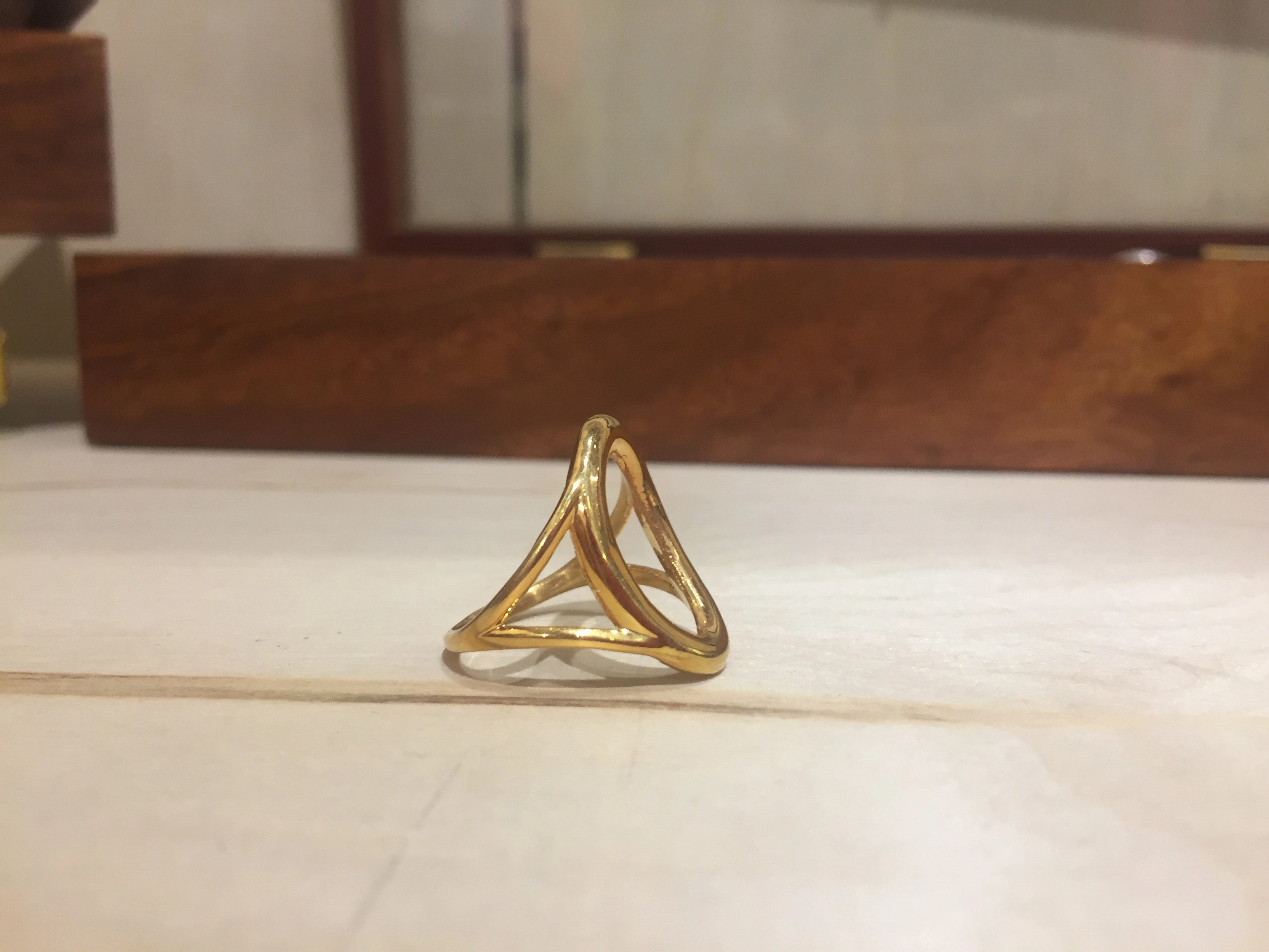 Snow line Ring Gold