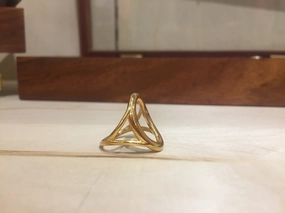 Snow line Ring Gold