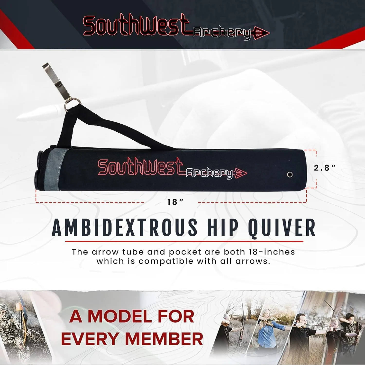 Southwest Archery Universal Takedown Recurve Bow Accessory Kit – Durable, Professional Archery Accessories - Complete Archery Set
