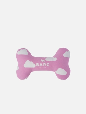 Squeaky Canvas Dog Bone Toy | Cloud Print
