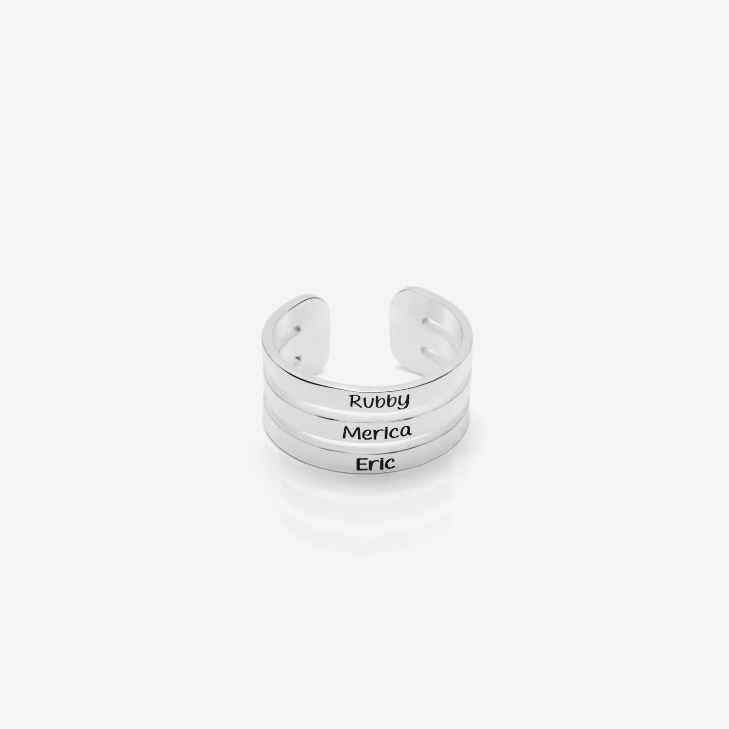 Stackable Name Ring- Silver