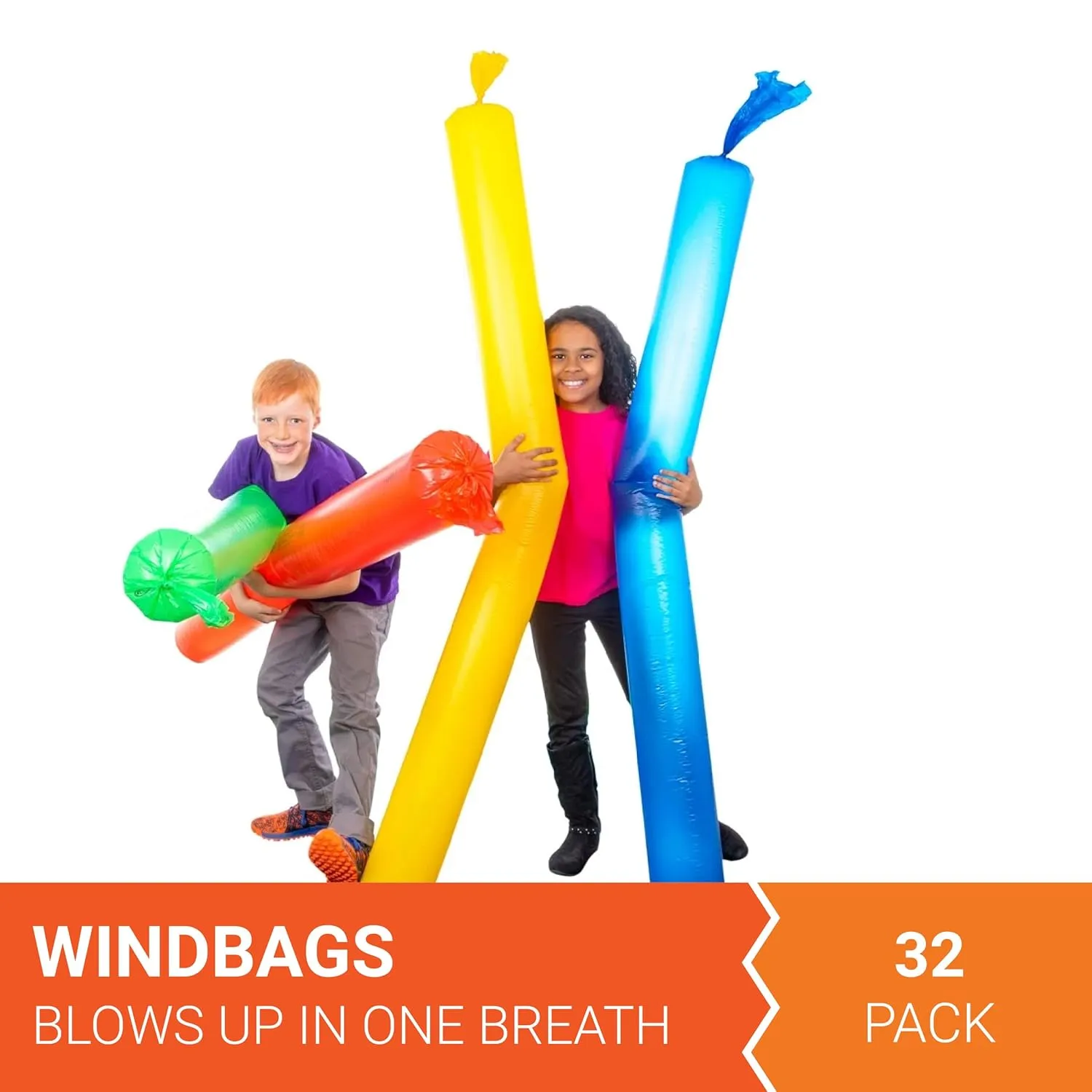 Steve Spangler Science WINDBAGS, 32 Pack – Blows Up in 1 Breath – STEM Activity for Kids – Easier to Inflate Than Regular Balloons – DIY Science Toy for Ages 6 and Up – for Classroom and Home Use