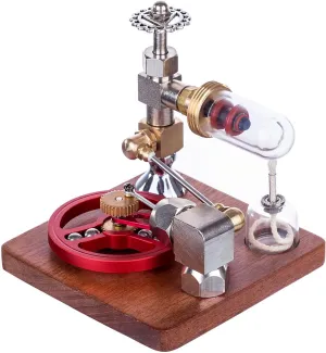 Stirling Engine Model Kit for Adults, ENJOMOR Adjustable Speed Stirling Engine Model Science Experiment Stem Toy with Ball Bearing Flywheel, Kids Adult Toys - Red, Type 2