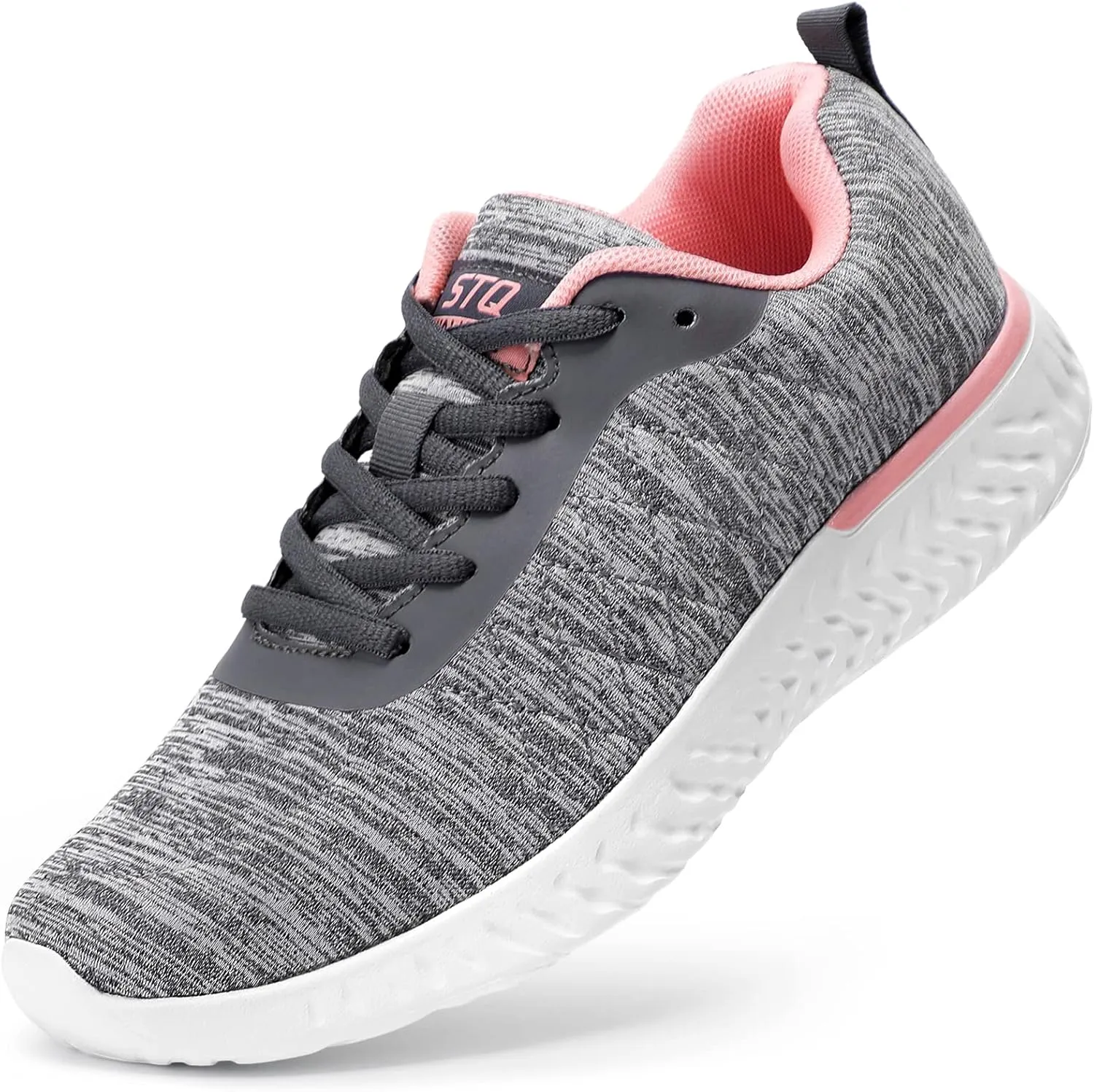 STQ Walking Shoes for Women Lace Up Lightweight Tennis Shoes