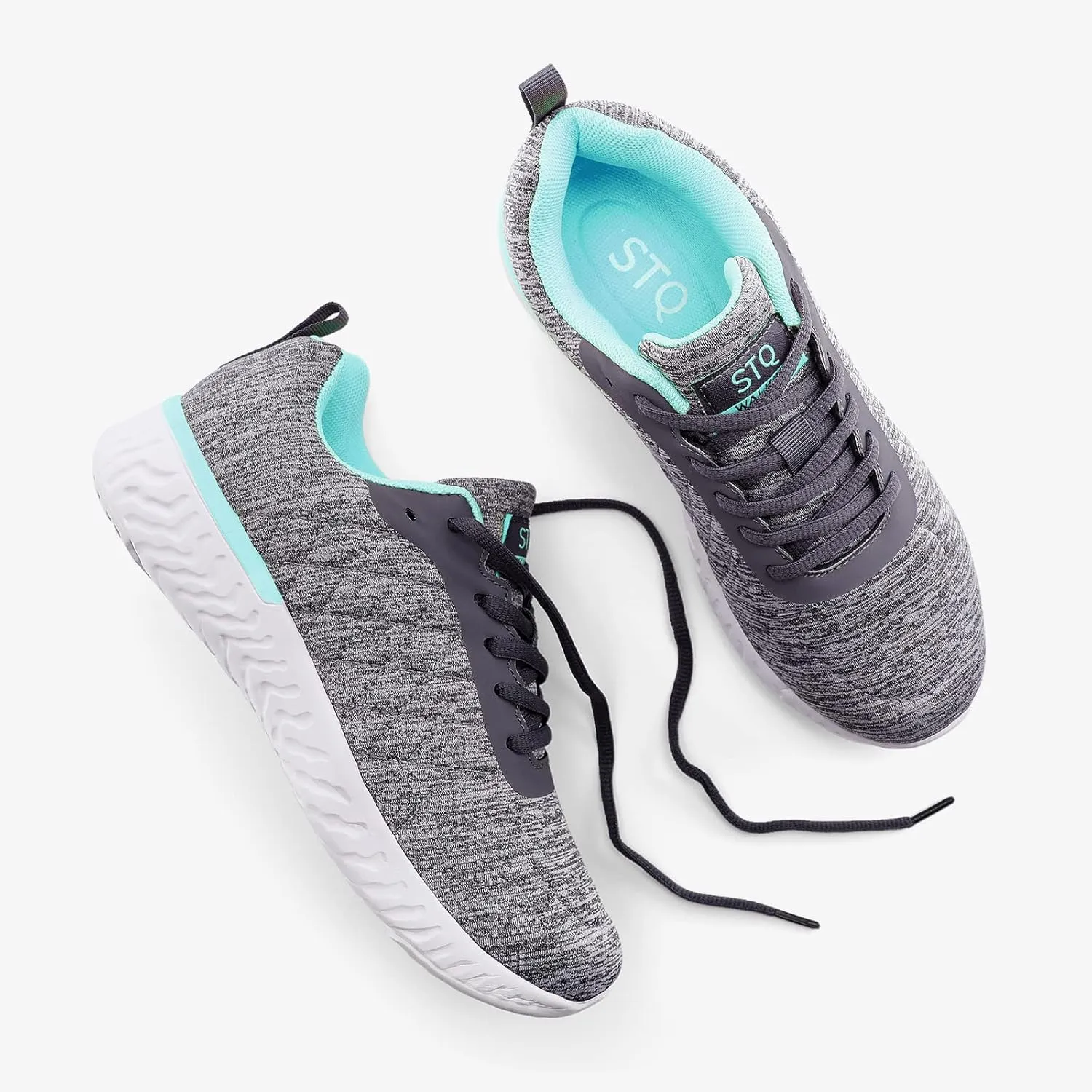 STQ Walking Shoes for Women Lace Up Lightweight Tennis Shoes