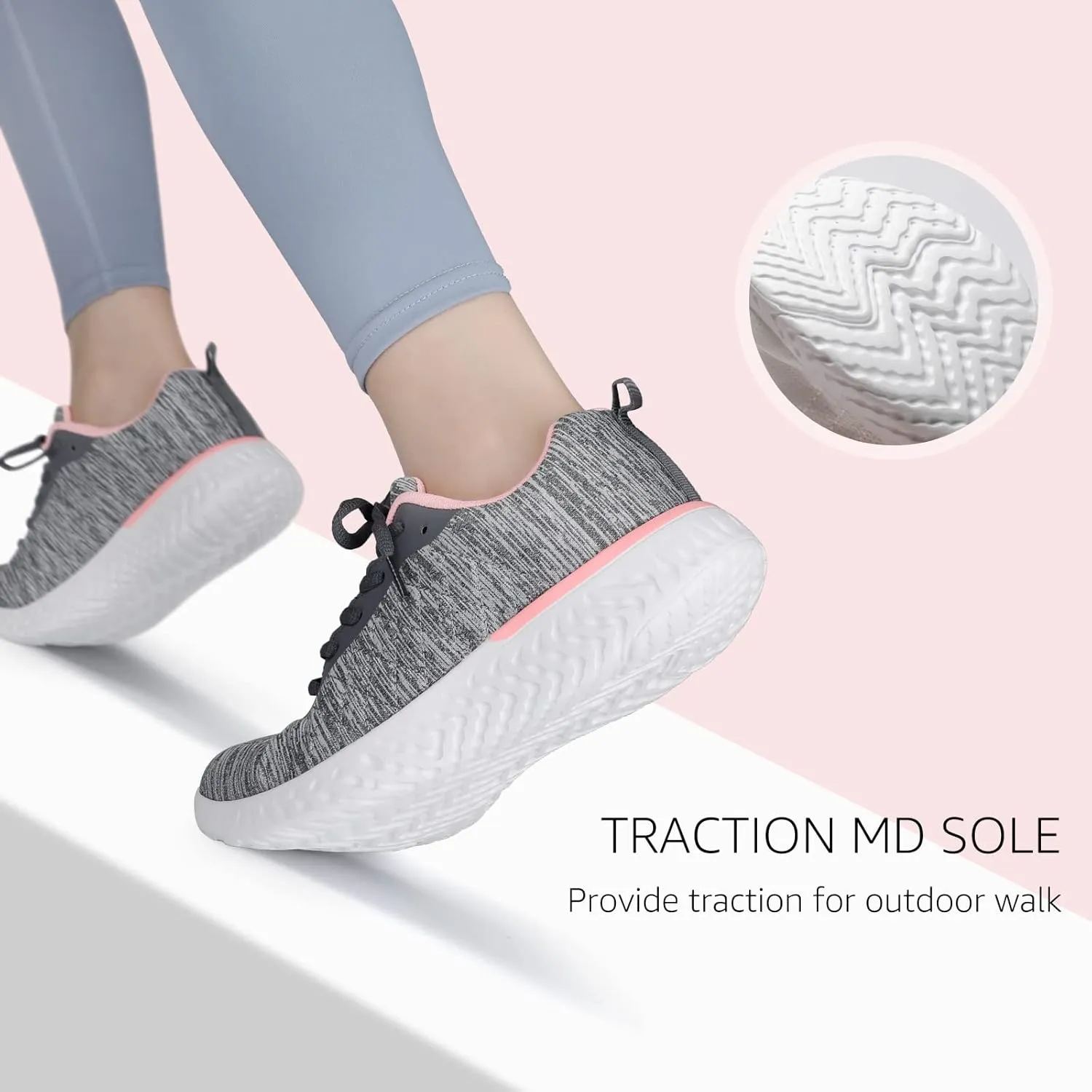 STQ Walking Shoes for Women Lace Up Lightweight Tennis Shoes