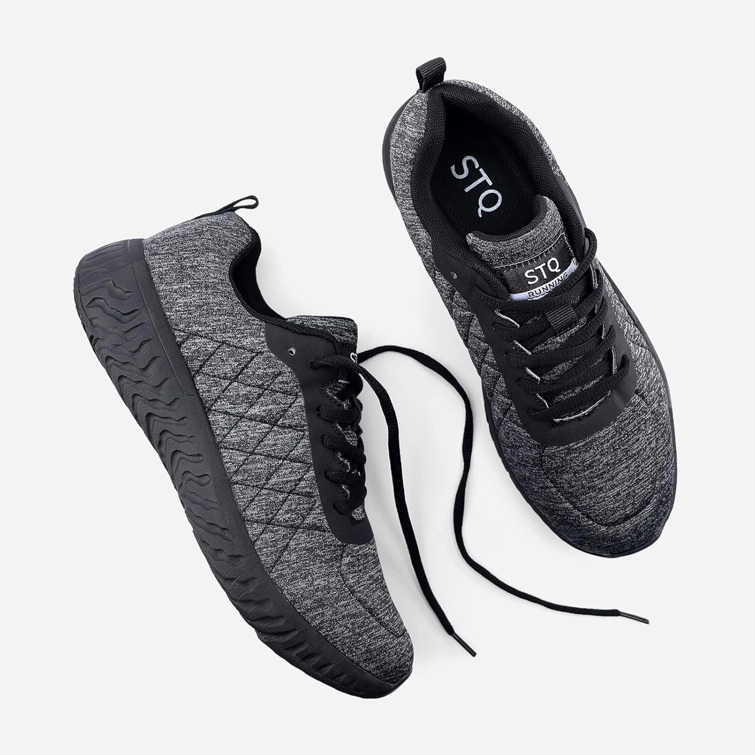 STQ Walking Shoes for Women Lace Up Lightweight Tennis Shoes