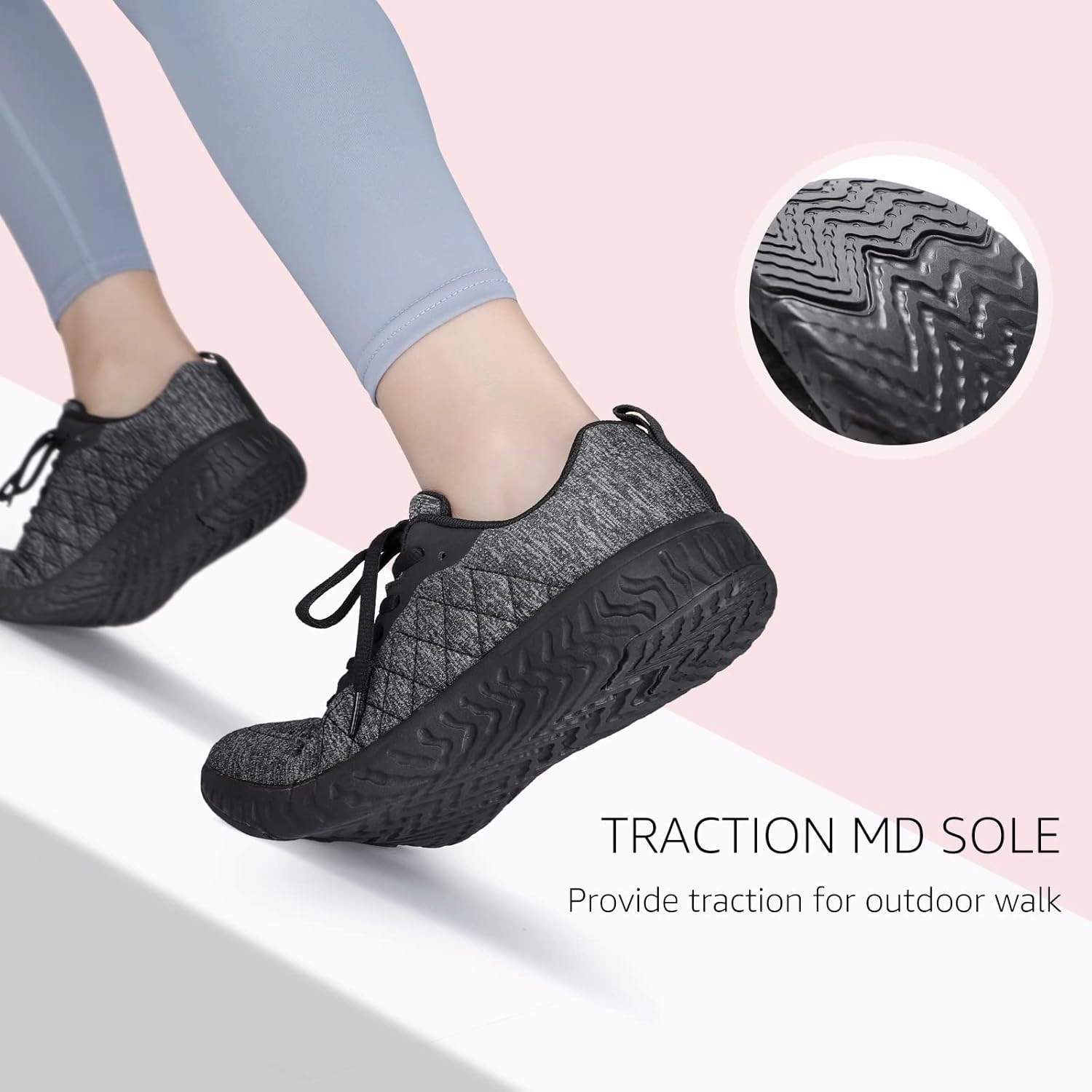 STQ Walking Shoes for Women Lace Up Lightweight Tennis Shoes