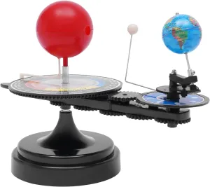 Sun Earth Moon Orbital Model with LED Light – Interactive Rotating 3D Solar System Kit for Kids (Educational Tool, Durable ABS Construction)