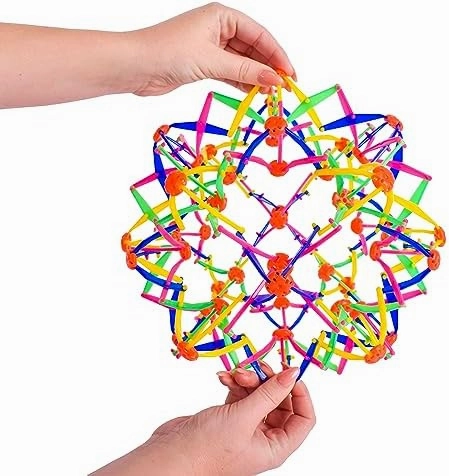 Sunny Days Entertainment Expandable Ball – Breathing Toy Sphere for Kids & Adults – Expands from 6.5’’ to 13"