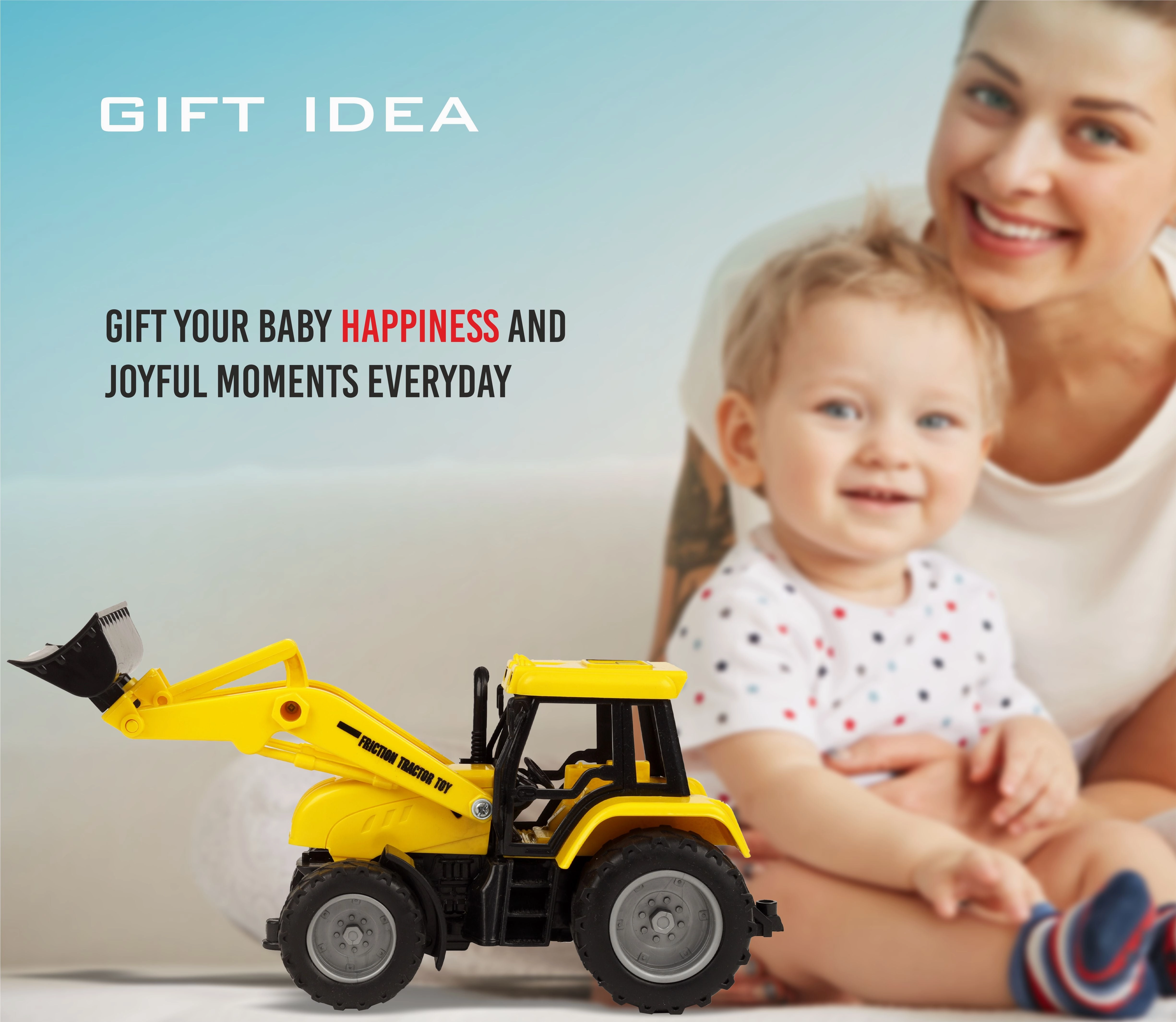 SVG Excavator | Friction-powered Toy | Push & go Toy | Pull-Push Vehicle | Construction Toy for Kids | Toy Truck | Engineering Toy | Pull Along | Easy Play | For Kids age 3  years