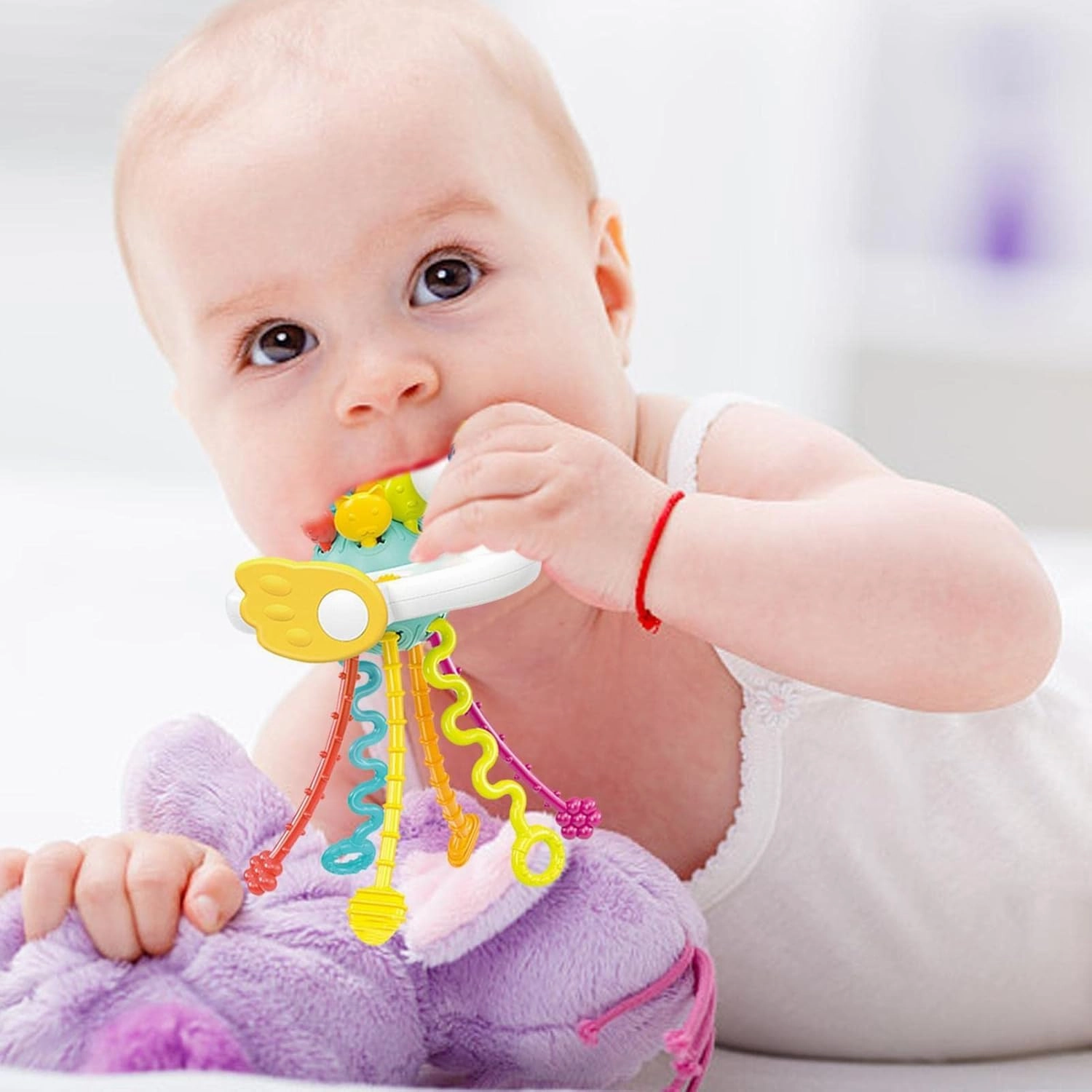 Swan Rattle Teether Sensory Toy - Engaging Fun for Babies
