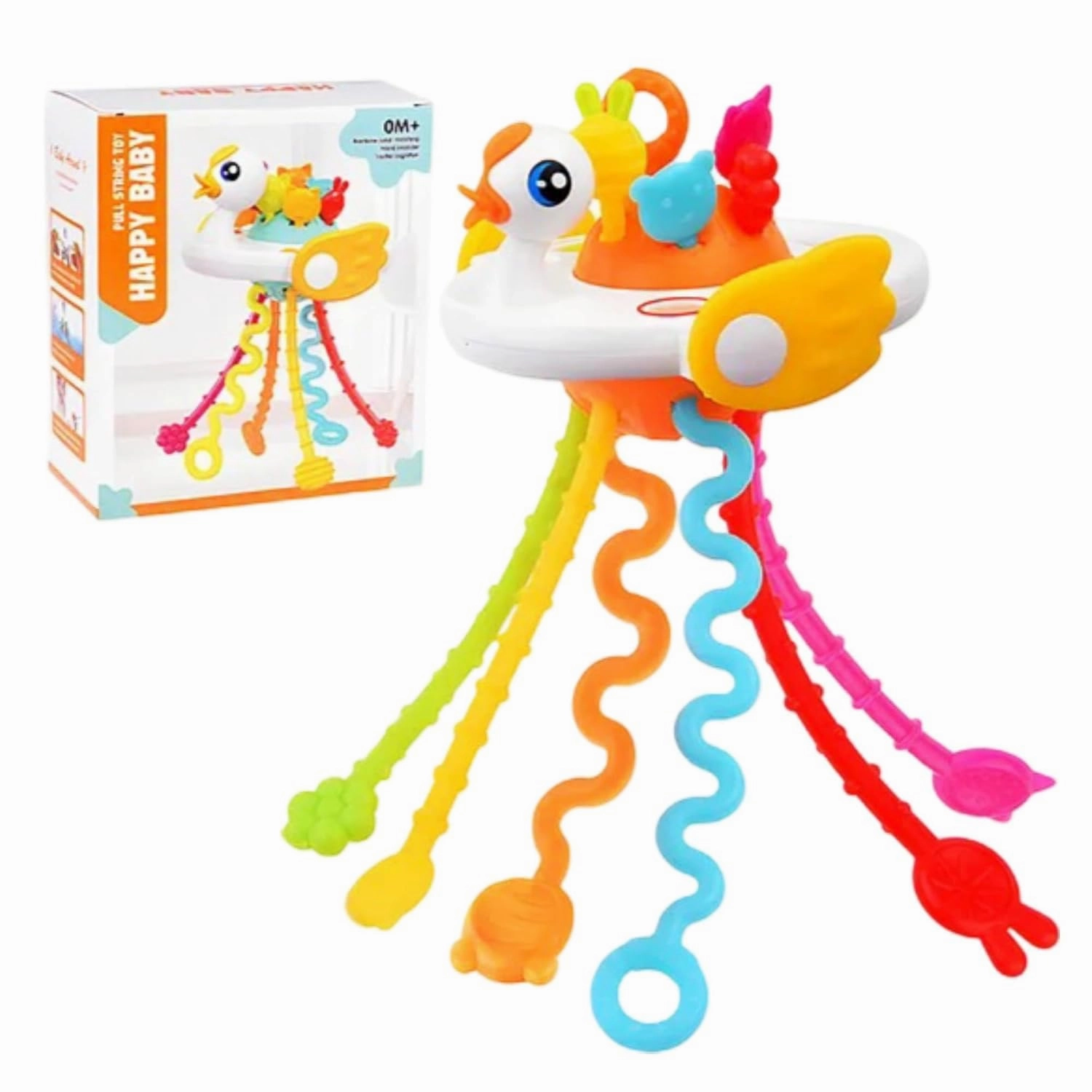 Swan Rattle Teether Sensory Toy - Engaging Fun for Babies