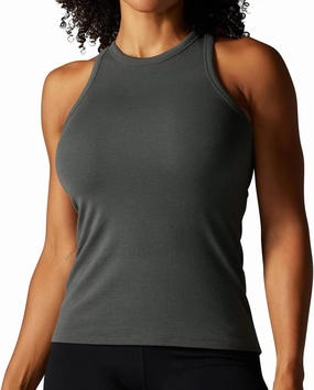 Tavi Women’s Rib Tank Top – Ribbed Tank Top, Workout Tops, High Neck Tank Top, Lightweight Racerback Tank