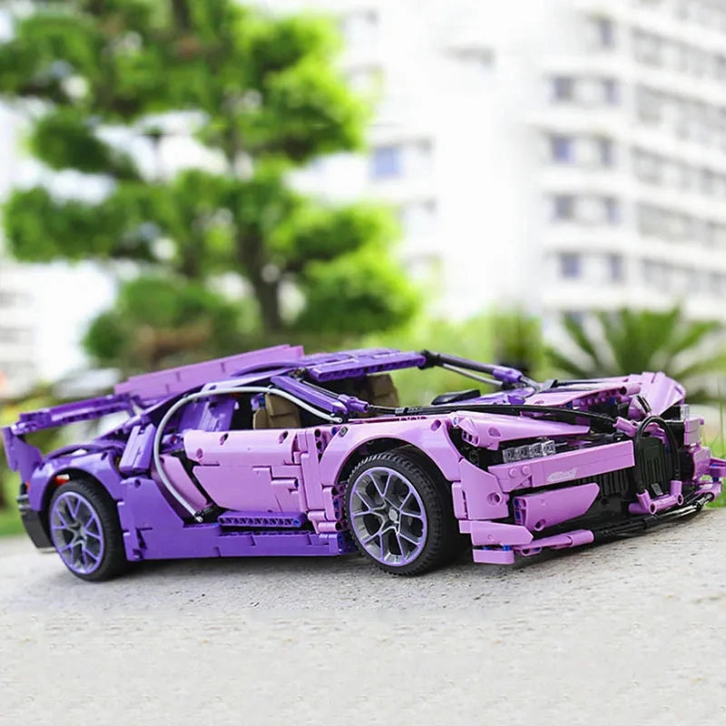 Tech MOC Bugatti Chiron Racing Sports Car MINI Bricks Toy