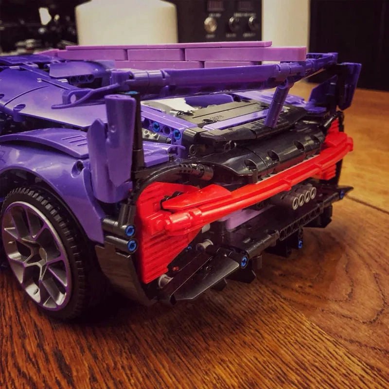 Tech MOC Bugatti Chiron Racing Sports Car MINI Bricks Toy