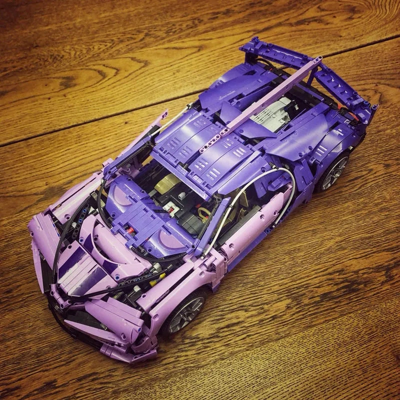 Tech MOC Bugatti Chiron Racing Sports Car MINI Bricks Toy