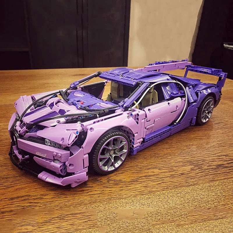 Tech MOC Bugatti Chiron Racing Sports Car MINI Bricks Toy