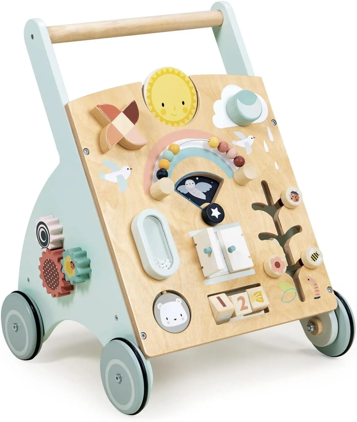 Tender Leaf Toys - Sunshine Baby Activity Walker - Activity Station to Encourage Floor Play to First Steps - Perfect Companion to Learn How to Walk - Age 18m  