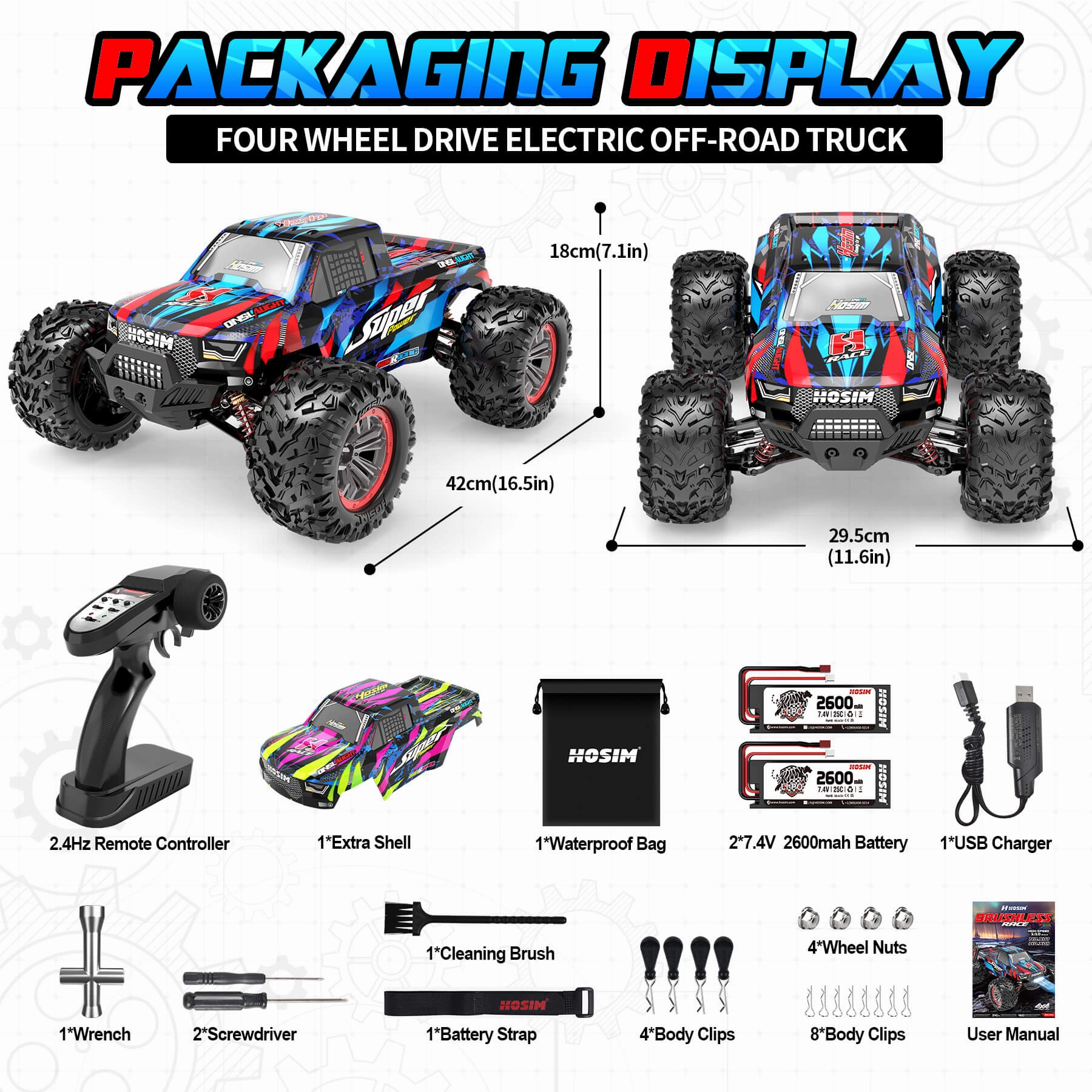 TerraX X08 1/10 Scale Extreme RC Monster Truck - Blazing 43MPH, 4x4 All-Terrain Off-Road Beast with Brushless Power