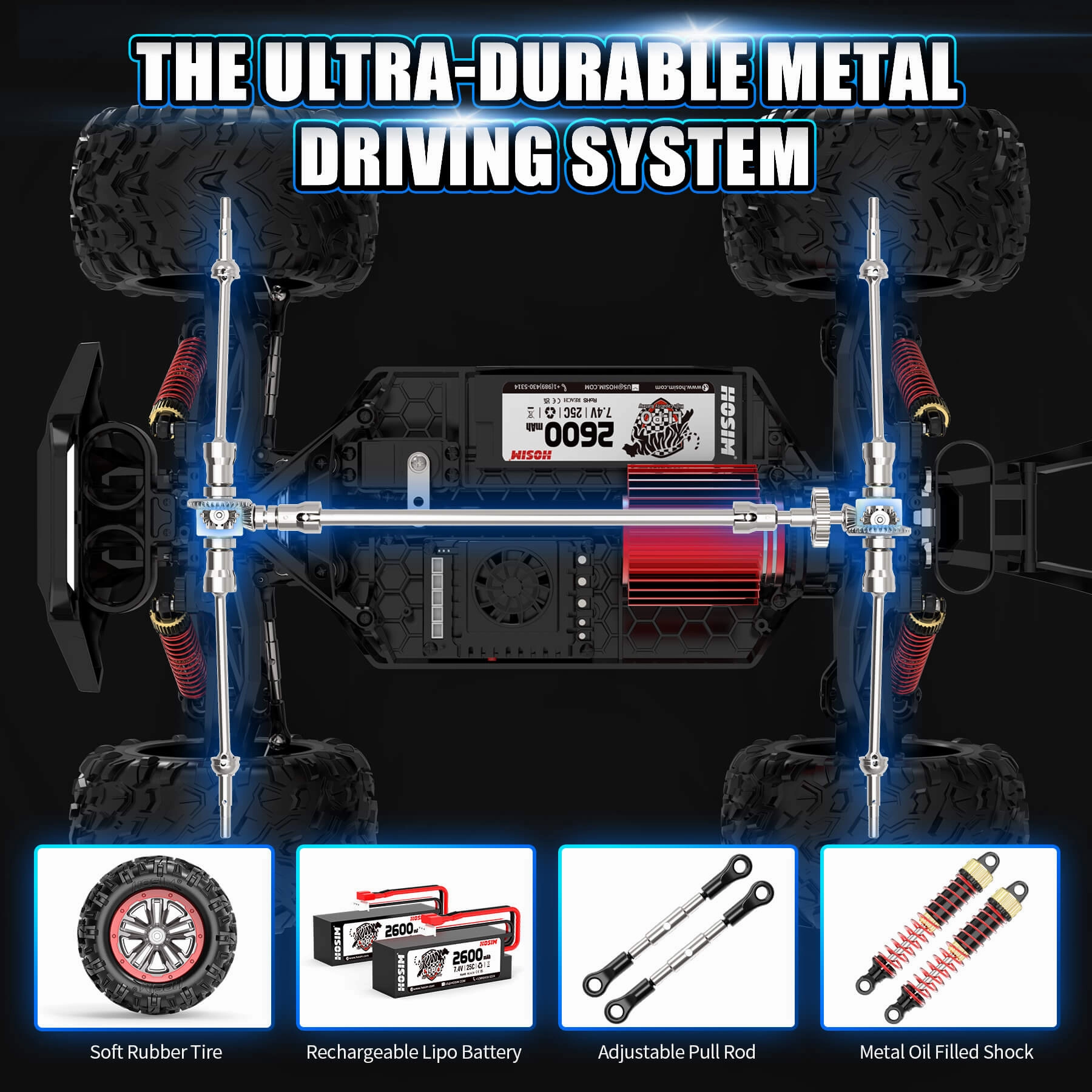 TerraX X08 1/10 Scale Extreme RC Monster Truck - Blazing 43MPH, 4x4 All-Terrain Off-Road Beast with Brushless Power