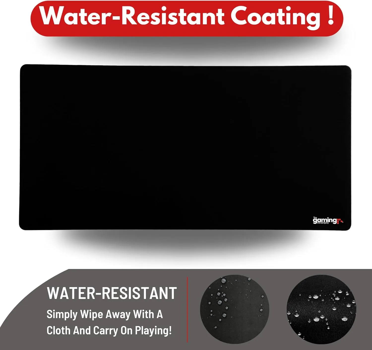 The Gaming Mat Company Single Player MTG Playmat & Mouse Pad – 28" x 14" Black Ring Gaming Mouse Pad Compatible with Magic: The Gathering playmats, MTG Cards, TCG Gaming mat