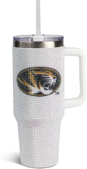 The Memory Company | Licensed NCAA 40oz White Bling Game Day Tumbler