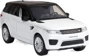 Toy car Model 1:32 Alloy Car for Land-Rover Range Rover Sports Car Model with Sound and Light Toys (Color : White)