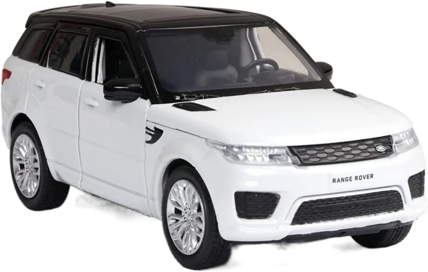 Toy car Model 1:32 Alloy Car for Land-Rover Range Rover Sports Car Model with Sound and Light Toys (Color : White)