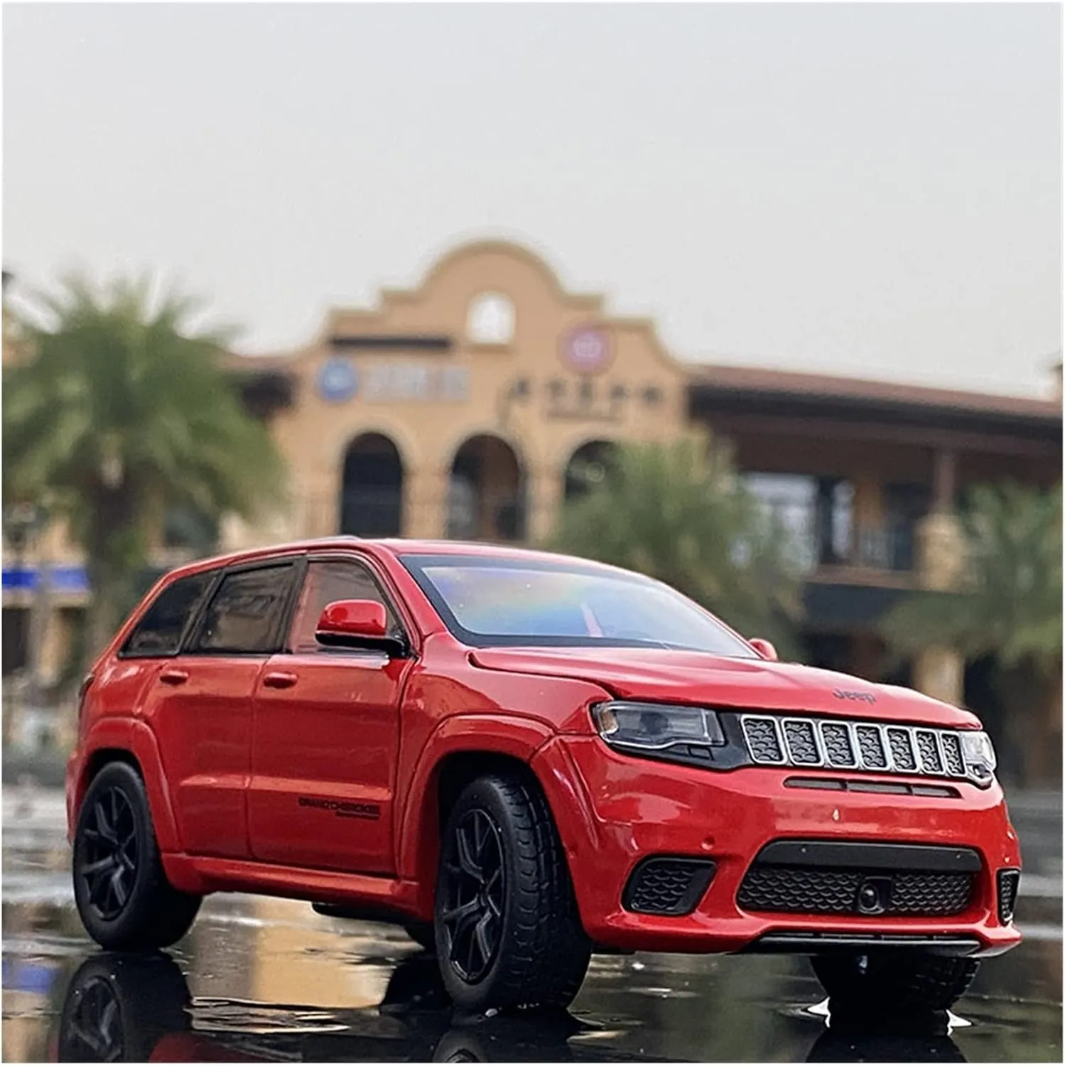 Toy car Model 1:32 for Jeeps Grand Cherokee Alloy Off-Road Car Model Diecasts Toy Simulation Kids Toy Gift (Color : Red)