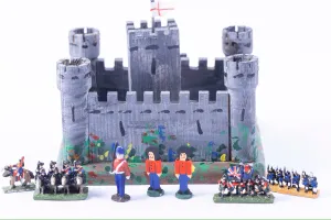 Toy Castle with Soldiers - Wooden Toy Castle with Hand Painted Soldiers