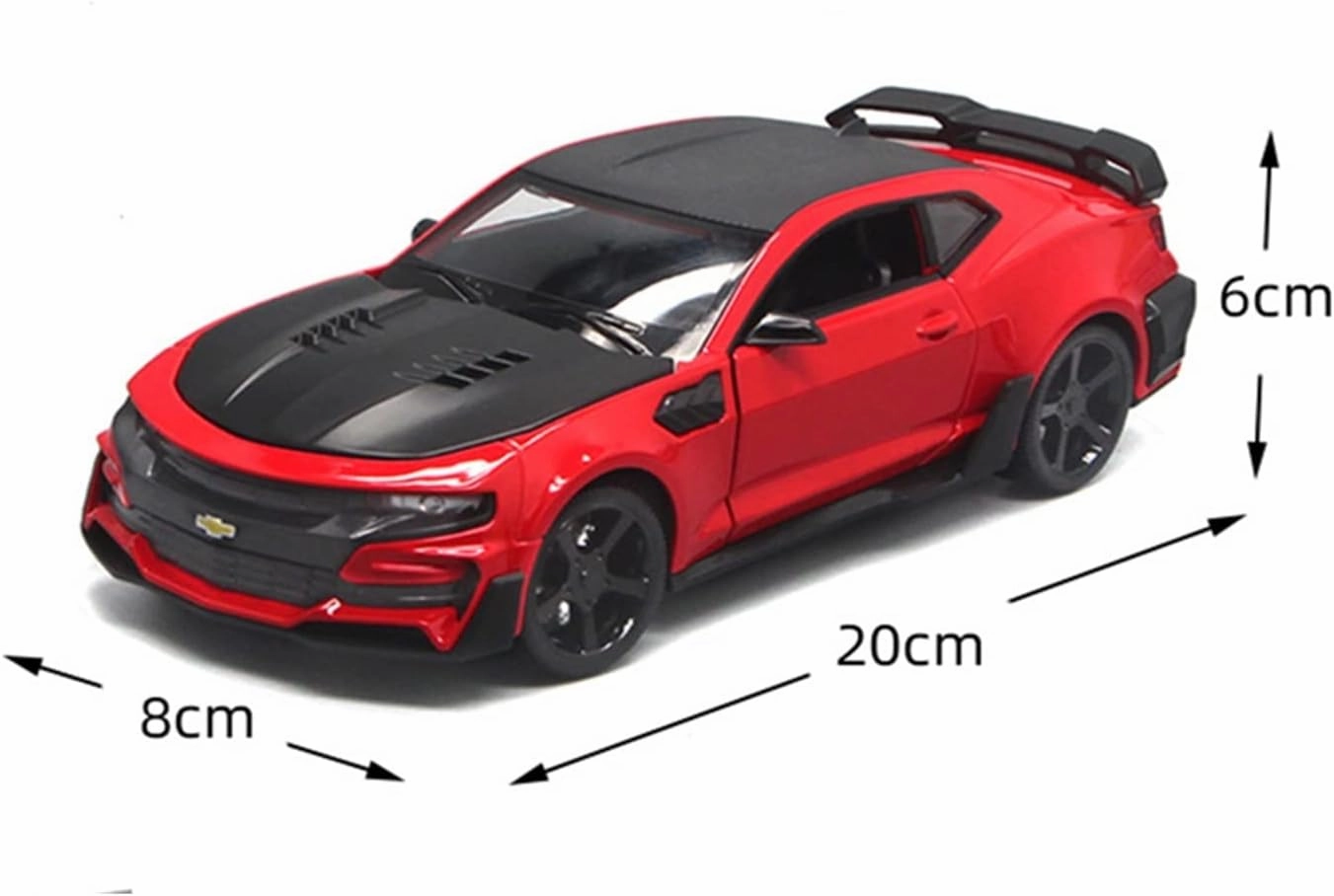 Toy car Model 1:24 for Chevrolet Camaro Alloy Sports Car Model Diecasts High Simulation Collection Toy (Color : Yellow)