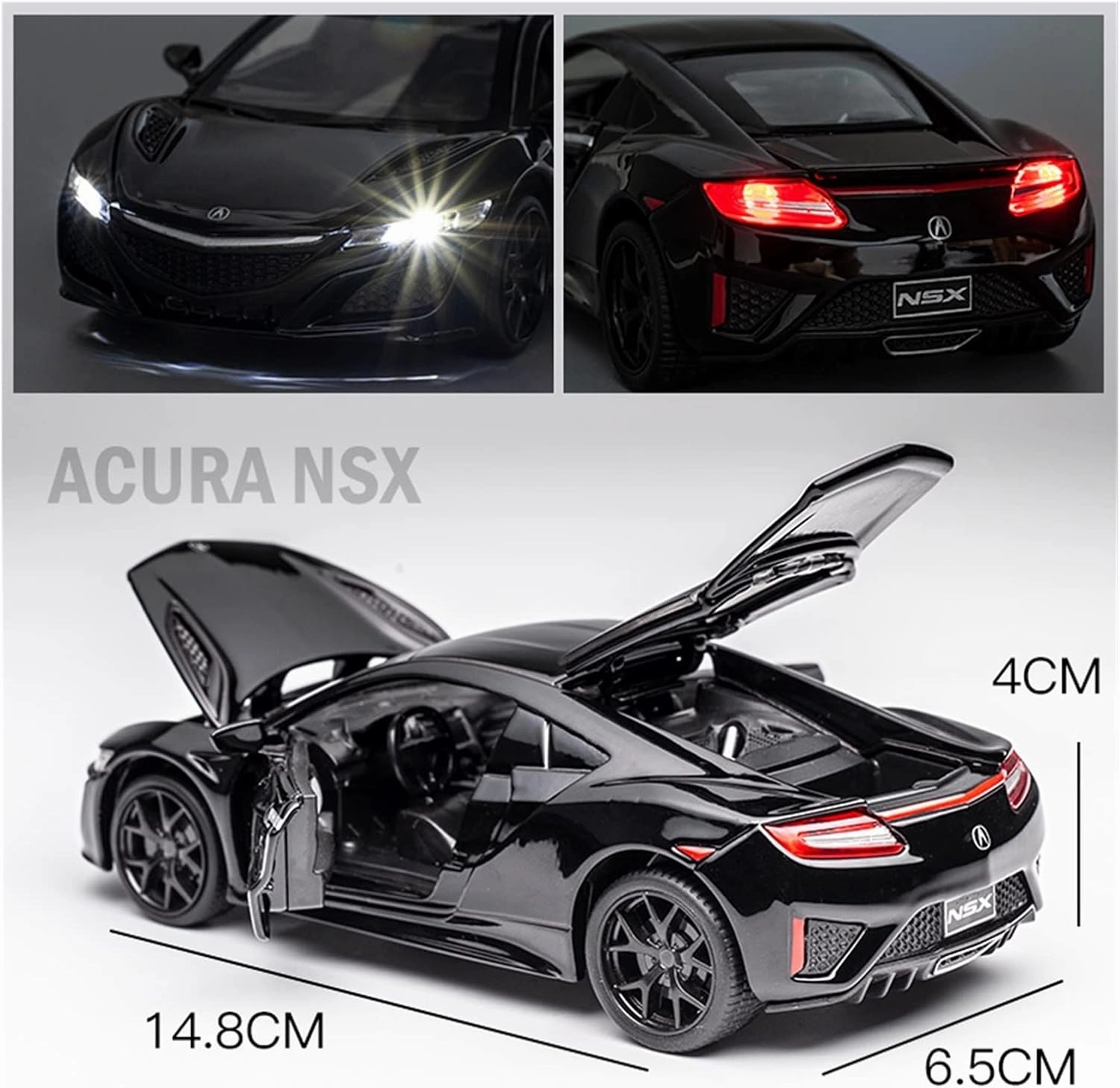 Toy car Model 1:32 for Acura NSX Alloy Sports Car Diecasts Toy with Sound and Light Collection Toy Gift (Color : B2)