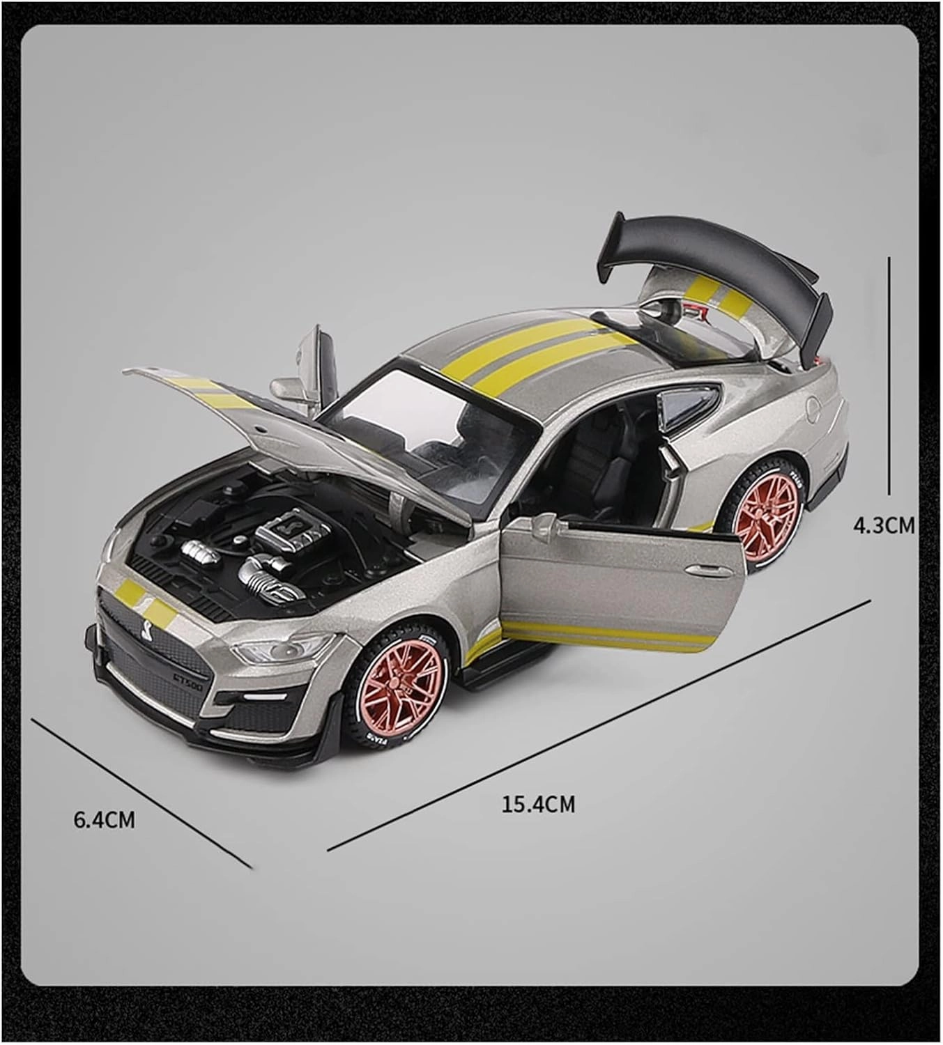 Toy car Model 1:32 for Ford Mustang Shelby GT500 Car Model Alloy Pull Back Kid Toy Gifts (Color : H8)