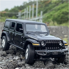 Toy car Model 1:32 for Jeeps Wrangler Rubicon Alloy Car Model Diecast Off-Road Toy with Sound and Light (Color : A1)