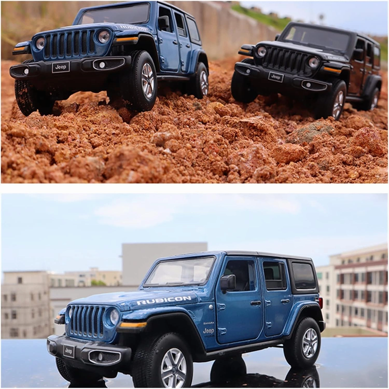 Toy car Model 1:32 for Jeeps Wrangler Rubicon Alloy Car Model Diecast Off-Road Toy with Sound and Light (Color : A1)