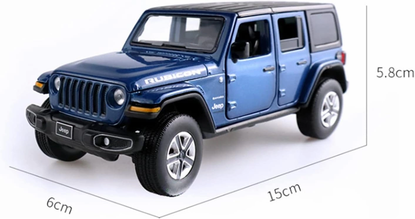 Toy car Model 1:32 for Jeeps Wrangler Rubicon Alloy Car Model Diecast Off-Road Toy with Sound and Light (Color : A1)