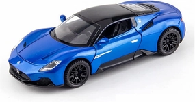 Toy car Model 1:32 for Maserati MC20 Alloy Car Model Light Sound Effect Diecast Toys (Color : Blue)