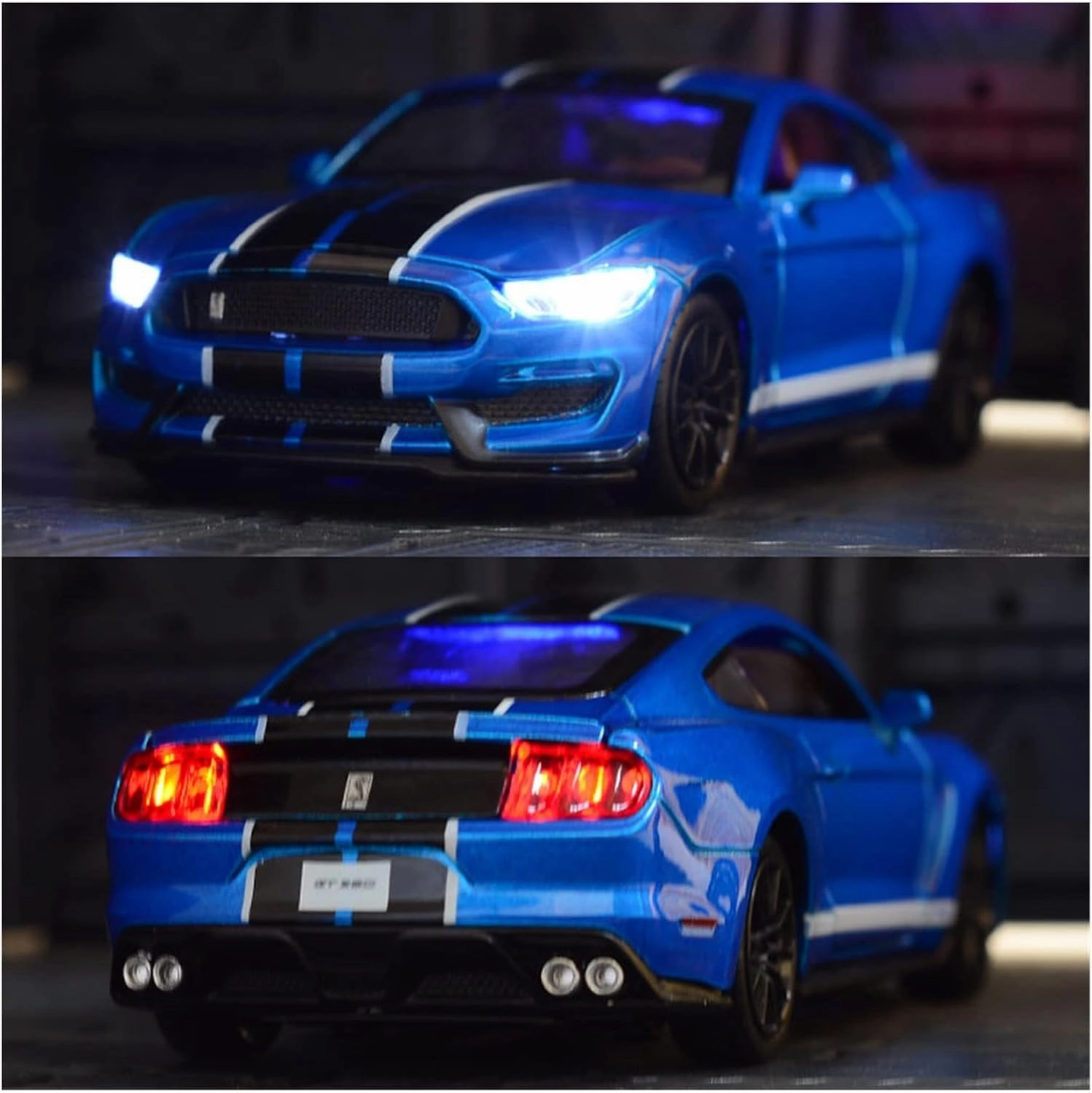 Toy car Model 1:32 High Simulation Supercar for Ford Mustang Shelby GT350 Car Model Alloy Pull Back Kid Toy (Color : C3)