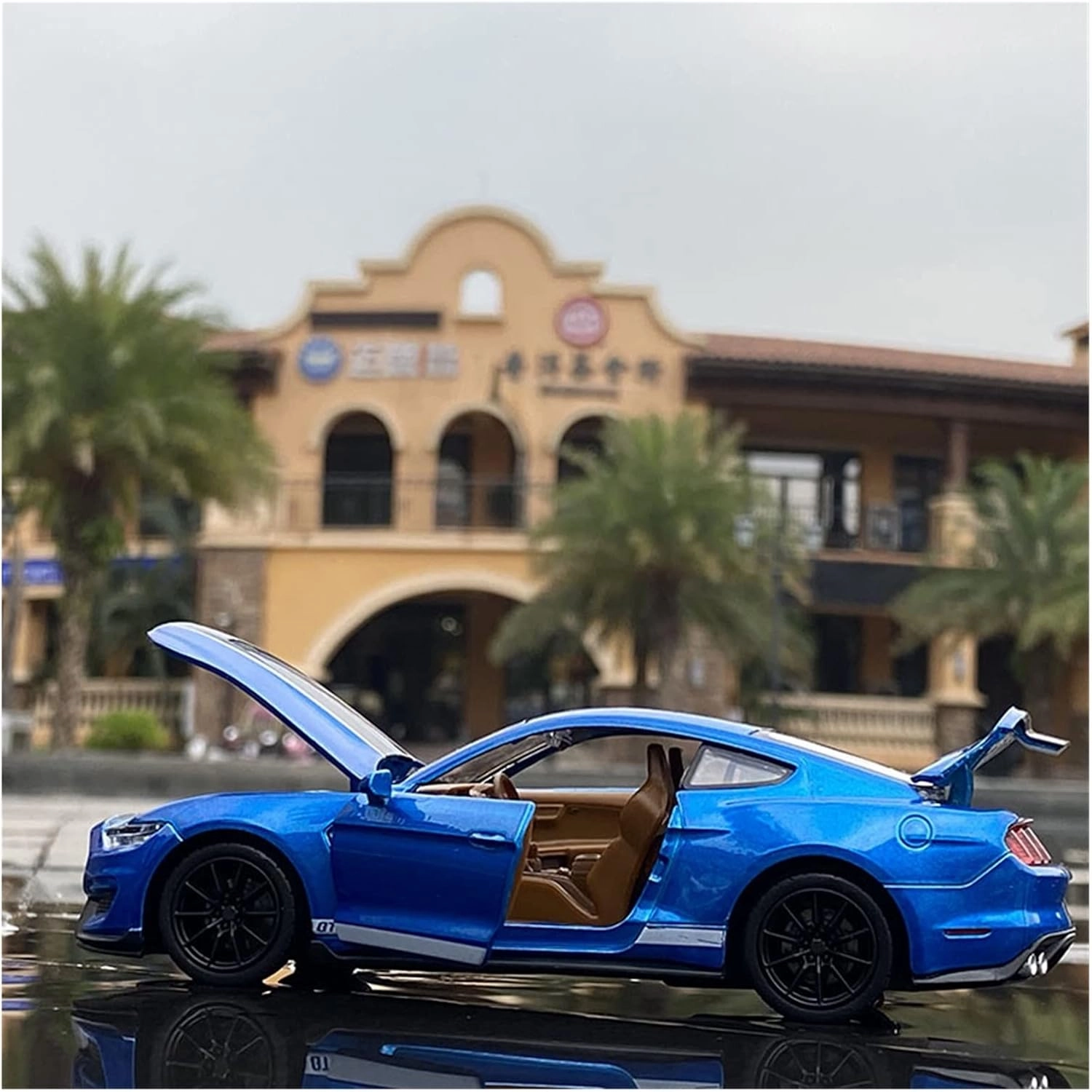 Toy car Model 1:32 High Simulation Supercar for Ford Mustang Shelby GT350 Car Model Alloy Pull Back Kid Toy (Color : C3)
