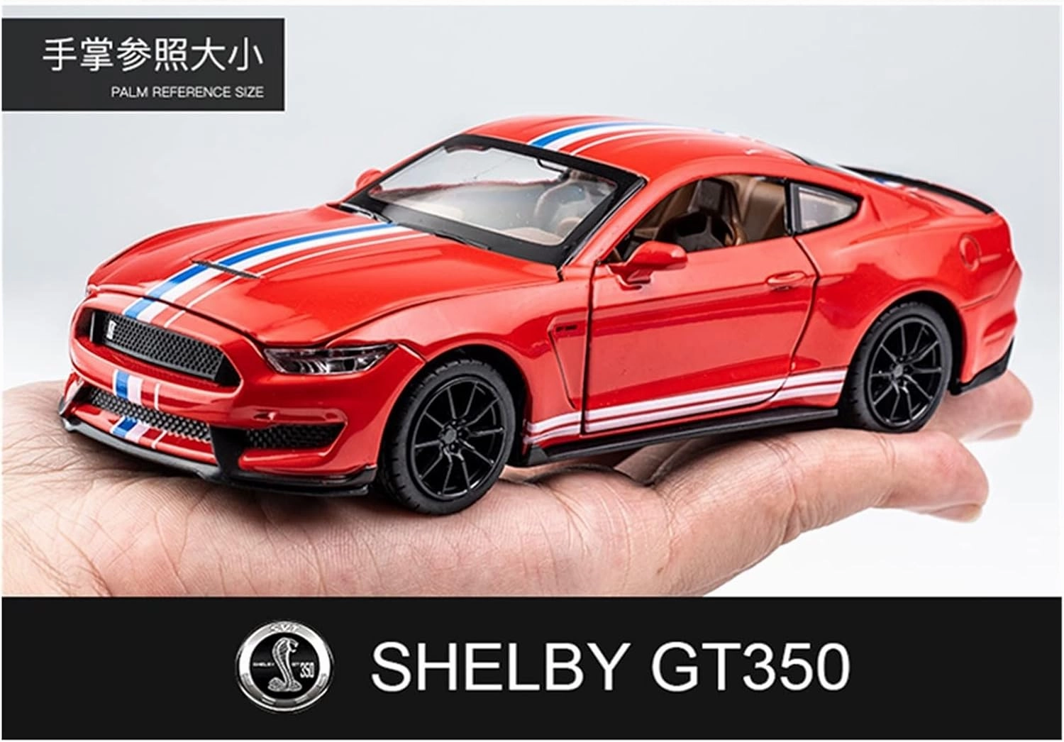 Toy car Model 1:32 High Simulation Supercar for Ford Mustang Shelby GT350 Car Model Alloy Pull Back Kid Toy (Color : C3)