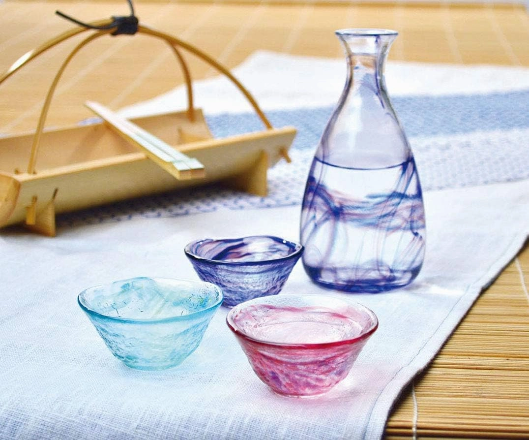Toyo Sasaki Glass 42093 Gui Cup, Japanese Sake, Green, 1.5 fl oz (45 ml)