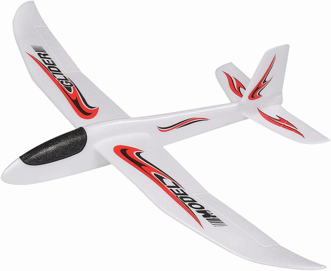Toyvian Kids Airplane Glider - 39 Inch Large Throwing Foam Plane, 2 Flight Mode Glider Toy for Kids Birthday Party Favors, Outdoor Yard Games