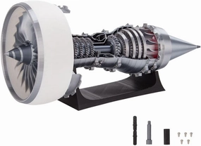 TR900 Turbofan Engine Kit That Works, 1:15 Aircraft Engine Model with Light, Adjustable Speed 3D Printed Mechanical Engine, DIY Assembly Simulation Science Physical Experiment Motor