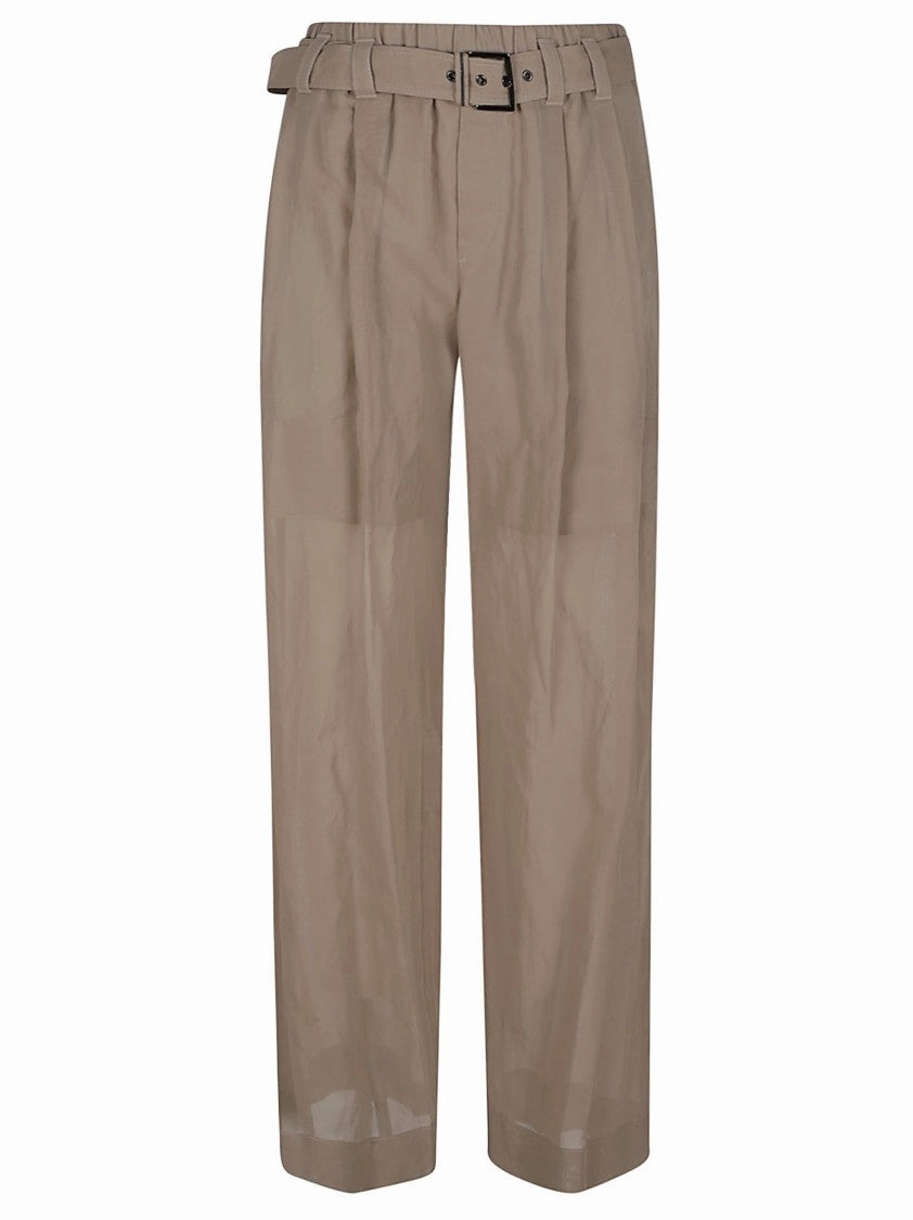 Track Trousers In Lightweight Cotton Organza