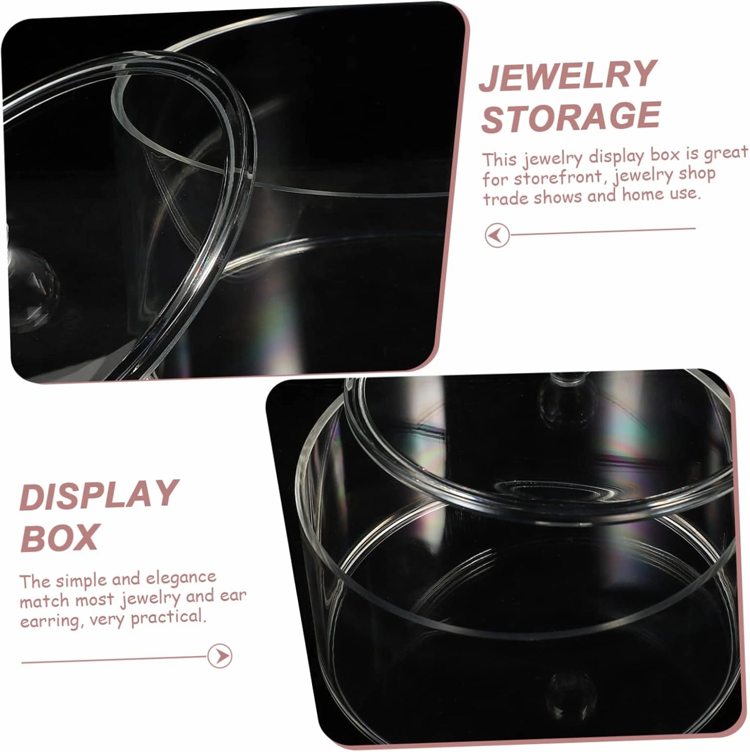 Transparent Watch Band Display Box Multi-layer Jewelry Organizer for Earrings Necklaces Stylish Modern Design Shows Home Use Elegant Showcase Case